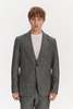 Delikatessen Blend of Italian Virgin Wool/Silk/Linen by Zignone Relaxed Blazer - Grey - Thumbnail 2