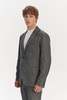 Delikatessen Blend of Italian Virgin Wool/Silk/Linen by Zignone Relaxed Blazer - Grey - Thumbnail 7