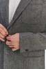 Delikatessen Blend of Italian Virgin Wool/Silk/Linen by Zignone Relaxed Blazer - Grey - Thumbnail 10