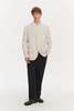 Delikatessen Double Sided Fatigue Italian Linen and Cotton Strong Jacket - Off White - Thumbnail 3