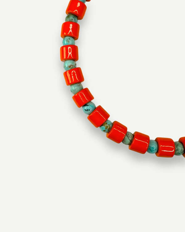Her New Tribe Lobster and Turq Sundry Necklace