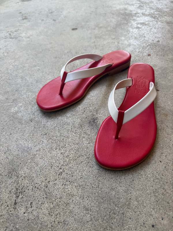 Martiniano Flip Flop - White/Red | Garmentory