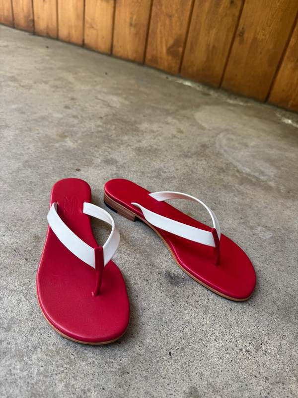 Martiniano Flip Flop - White/Red | Garmentory