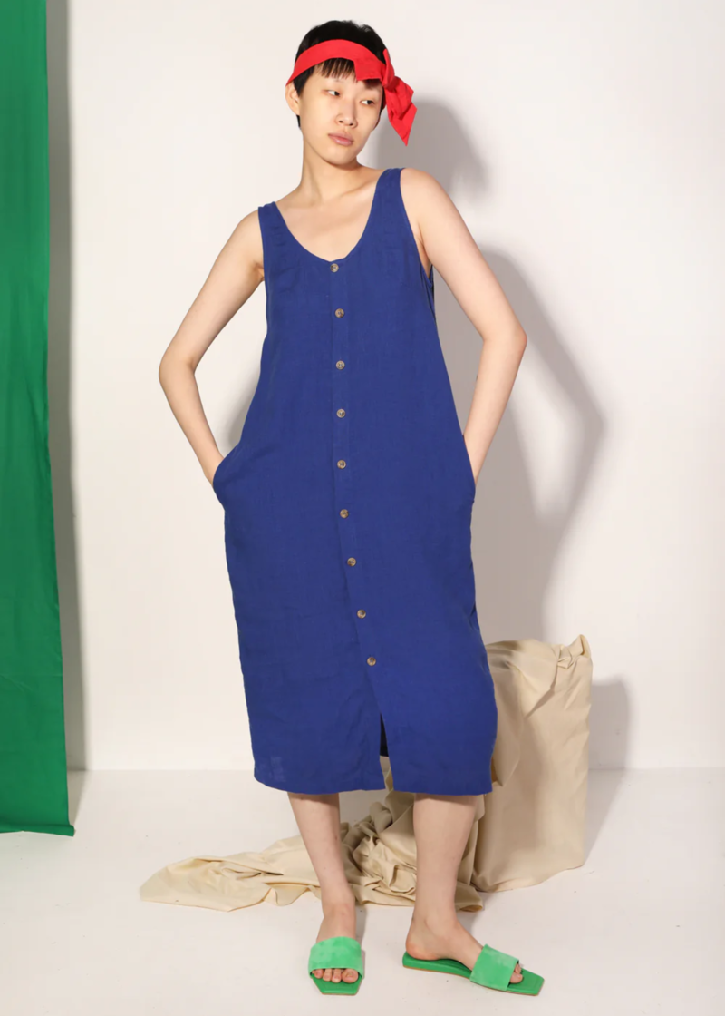 L.F.Markey Basic Button Front Slip Dress