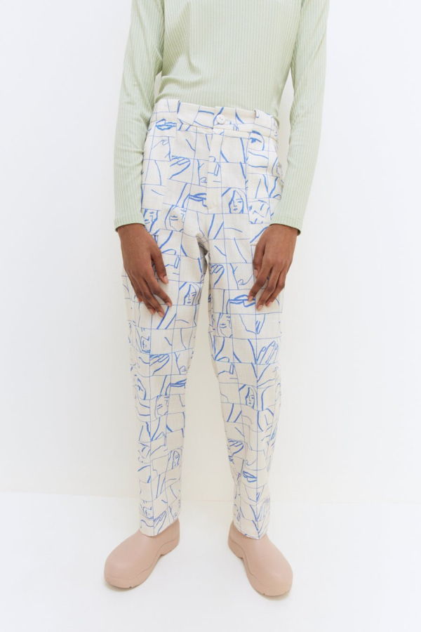 Eve Gravel Edgar Pants - Vanilla/Blue/Black/Vanilla