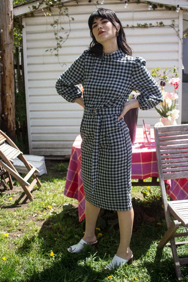 Eve Gravel Franklin Dress - Black/Steel 