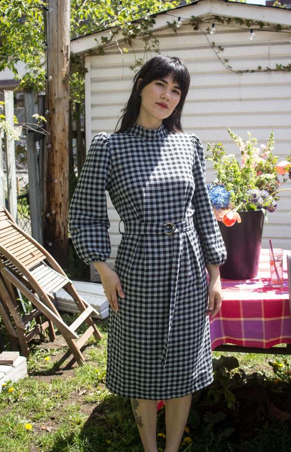 Eve Gravel Franklin Dress - Black/Steel 