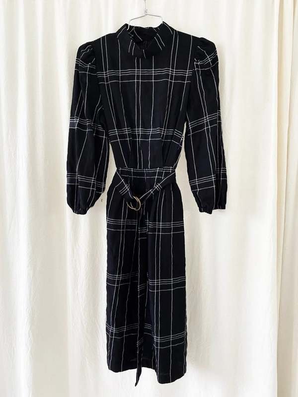 Eve Gravel Franklin Dress - Black/Steel 