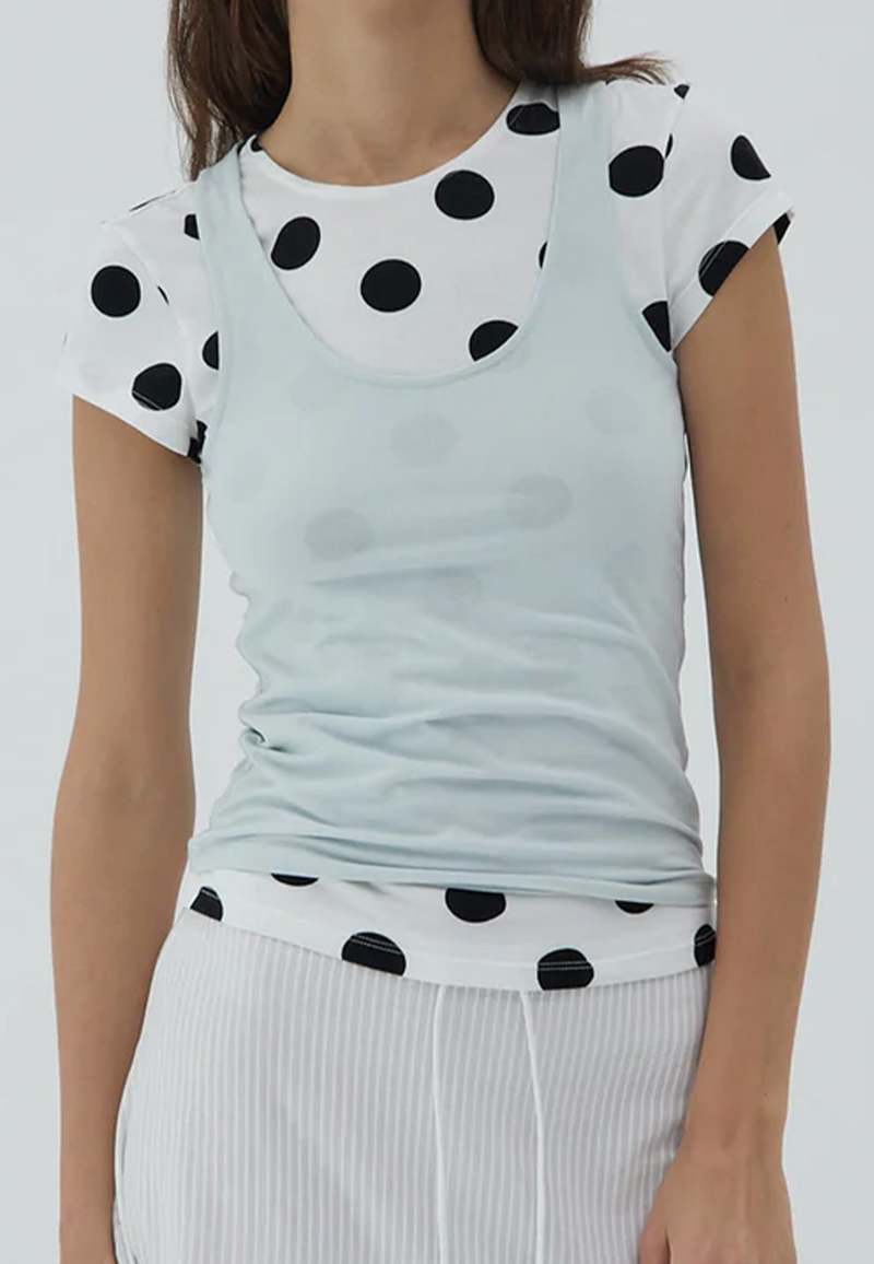 【関税込み】Paloma Wool ブルー＆ホワイト Loana Tシャツ Paloma Wool Loana T-Shirt | Garmentory