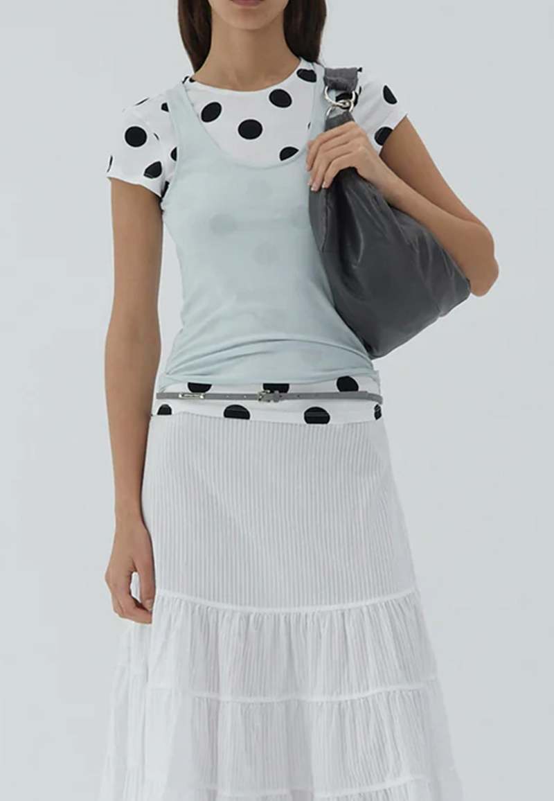 【関税込み】Paloma Wool ブルー＆ホワイト Loana Tシャツ Paloma Wool: Blue & White Loana T-shirt | SSENSE
