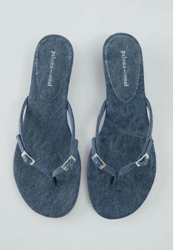Paloma Wool Mica Denim Sandal | Garmentory