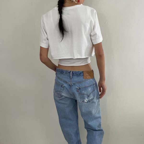 501 Faded Button Fly Light Wash Jeans
