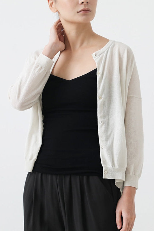 Evam Eva Cotton Cardigan - Antique White | Garmentory