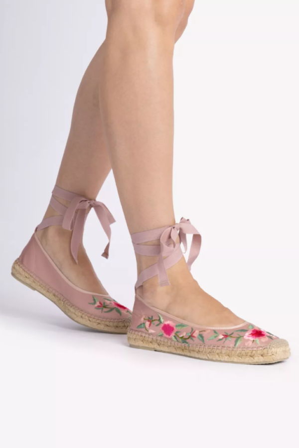 PENELOPE CHILVERS Alegra Embroidered Satin Espadrille