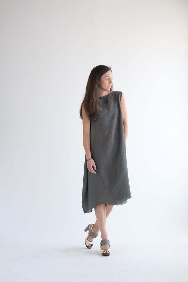 Marc le Bihan Silk Balloon Dress - Acier