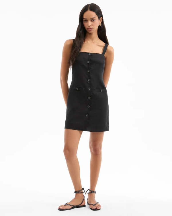 Veronica Beard Nico Linen Mini Dress | Garmentory