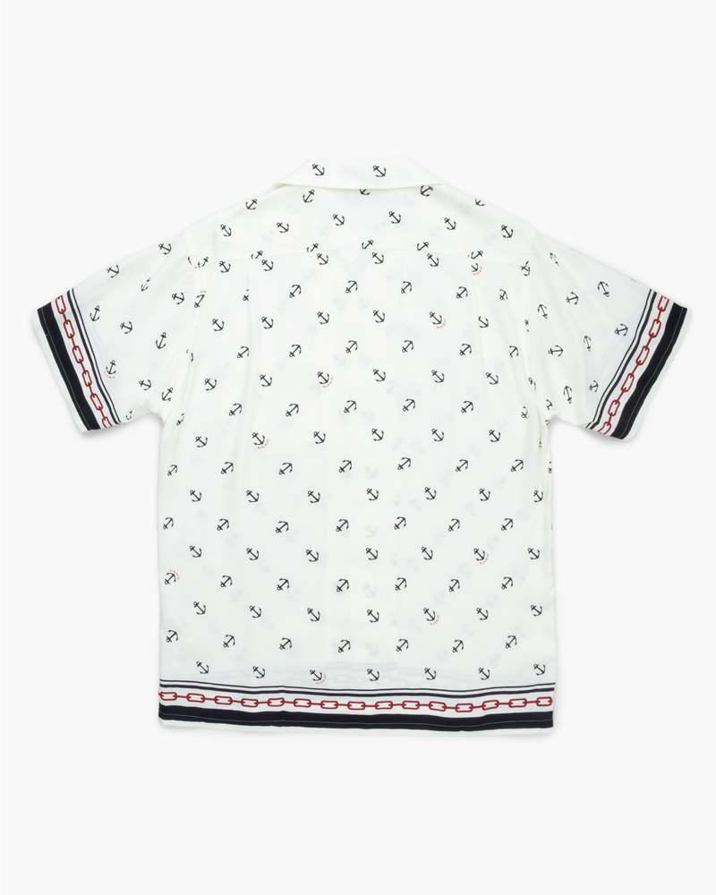 Blue Blue Japan Chain & Anchor Aloha Shirt - White