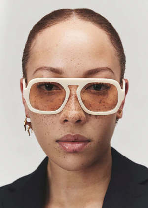 Elisa Johnson Jane Ivory White Sunglasses Jane in Ivory White main image 4