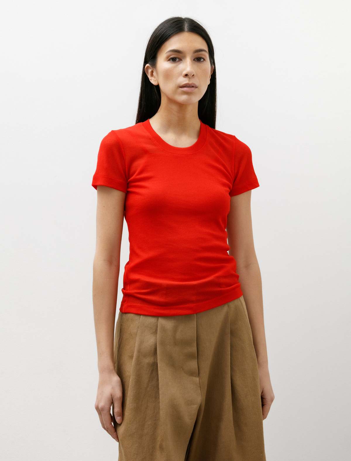 Sheer-Rib-Tight-T-Shirt-Red-