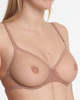 Yasmine Eslami Jeanne Mesh Underwire Bra - Latte - Thumbnail 2
