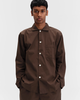 TEKLA Cotton Poplin Pyjamas Shirt - Coffee - Thumbnail 2