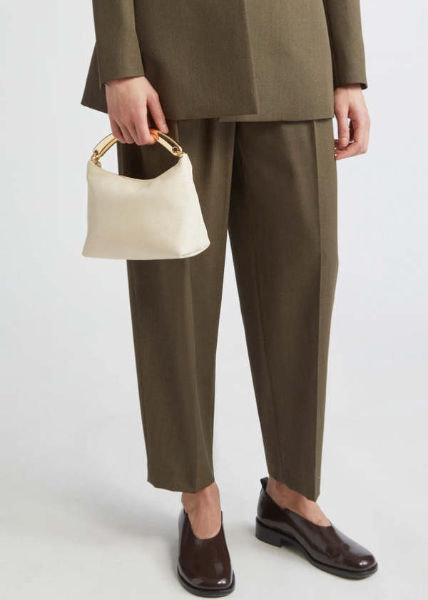 Mansur Gavriel Metal Handle Hera Jasmine Leather Bag Mansur Gavriel Metal Handle Hera Jasmine Leather Bag