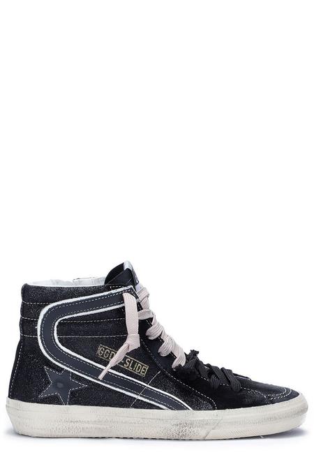 Golden Goose Hi Star Leather Upper White Silver Women