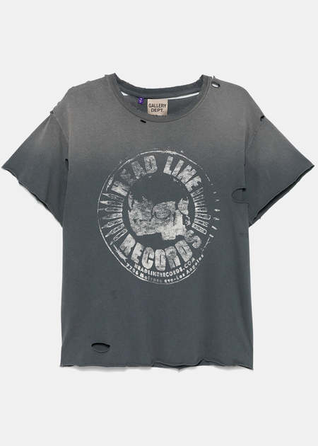Gallery Dept Headline Records Tee - Vintage Black | Garmentory
