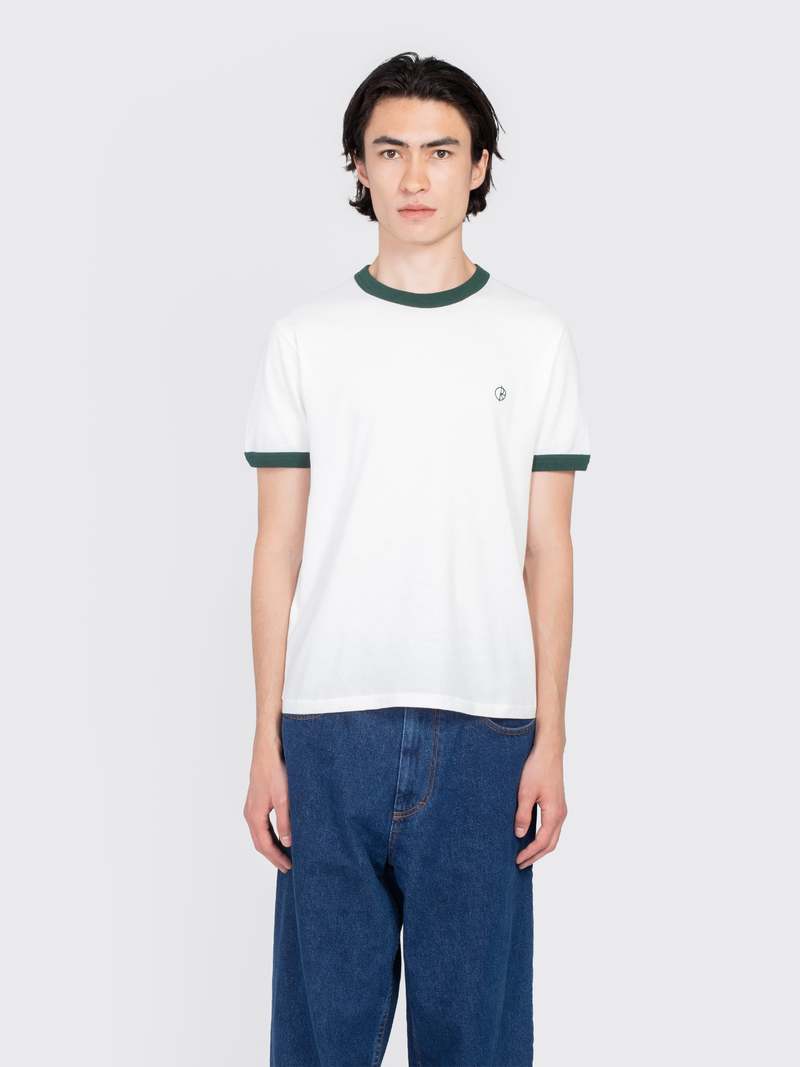 [POLAR SKATE CO] Ringer Tee / 追跡付 Polar Skate Co. Rios Ringer Tee - White/Graphite | ANDJOY
