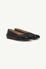 MM6 Maison Margiela Stitch-out Leather Ballerinas - Black - Thumbnail 4