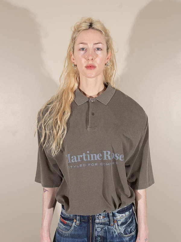 25ss Martine Rose パワーショルダーポロシャツ Martine Rose Padded Polo | Garmentory