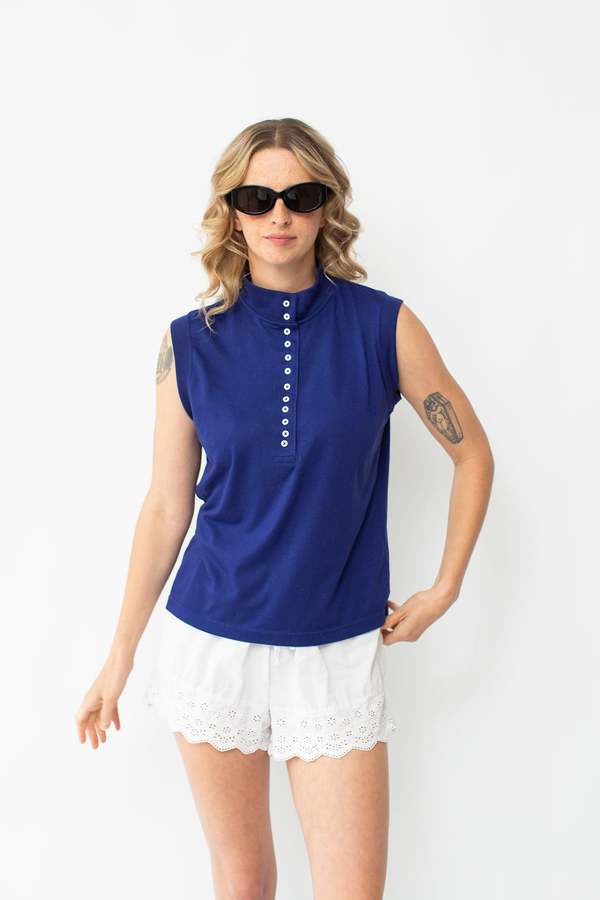 Vintage Half Button Tank | Garmentory