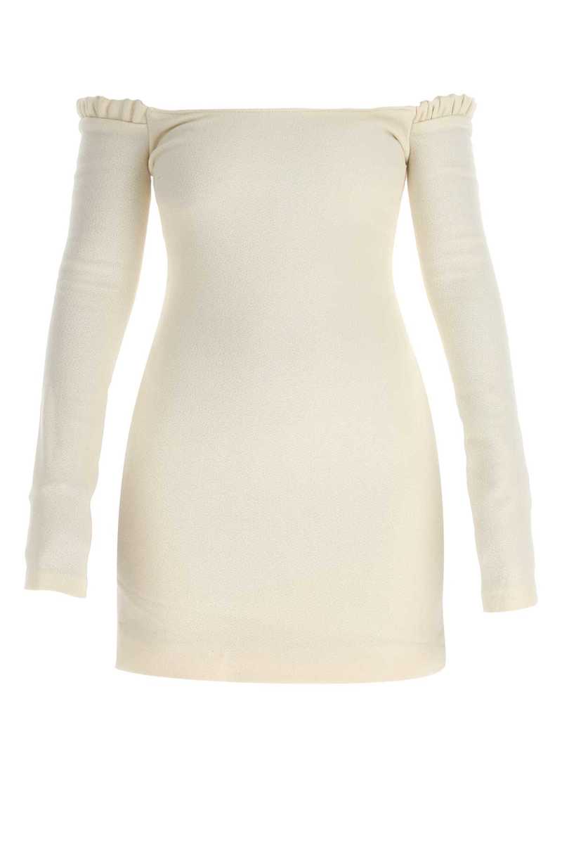 Khaite Octavia Mini Dress - Ivory | Garmentory