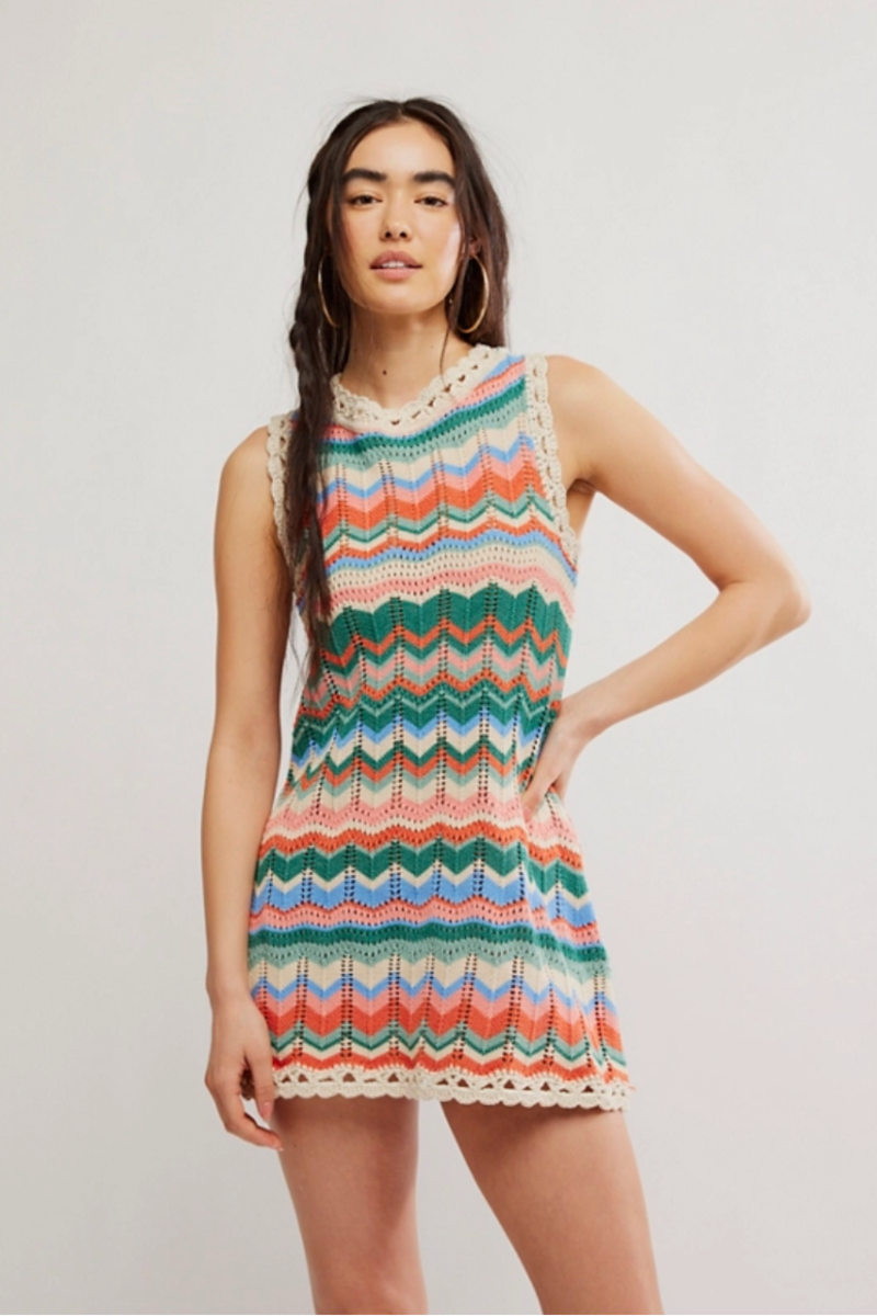 Free People Sandy Mae Mini Dress - Original Combo