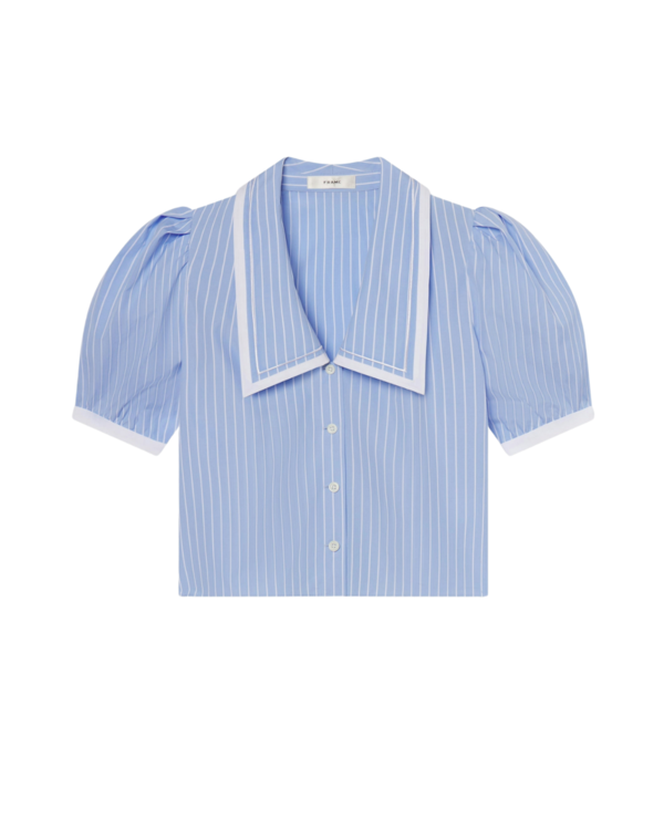 【ArimCloset】vintage blue sailor ribbon cotton〜ブラウス Vintage 1920's Sailor Blouse, All Wool, NAYVEE MIDIWEAR, Dk