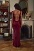 Mirror Palais Plunging Back Cowl Dress - Sangre - Thumbnail 6