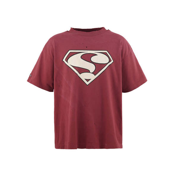 Saint Mxxxxxx♡ SS TEE / ? / BURGUNDY Saint Mxxxxxx ? Short-Sleeved T-shirt - Burgundy | Garmentory