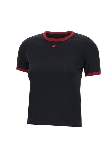 Courreges|SHORT-SLEEVED ROUND NECK T-SHIRTS (323JTS017J COURREGES Short Sleeve T-Shirt | Garmentory