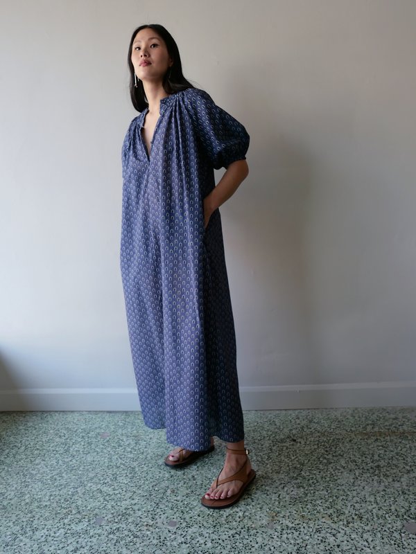 Matteau Gathered Yoke Popover Dress - cassis | Garmentory