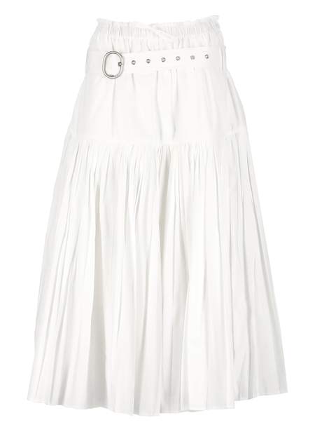 Jil Sander Long Wool Skirt - Blue | Garmentory