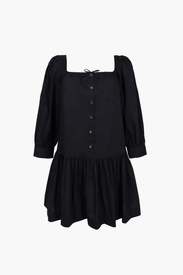 Sandy Liang Delia Dress - Navy | Garmentory