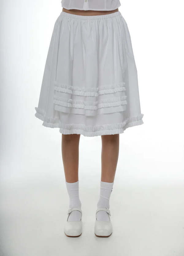 Sandy Liang Henri Skirt - White | Garmentory