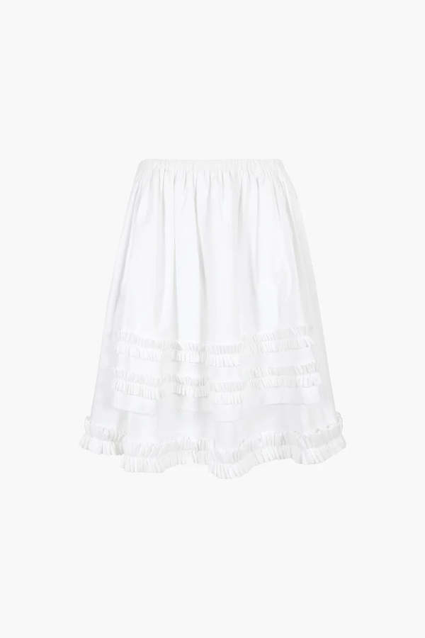 SANDY LIANG HENRI SKIRT バレエコア フリルスカート Sandy Liang Henri Skirt - White | Garmentory