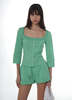 Sandy Liang Simona Top - Green - Thumbnail 1