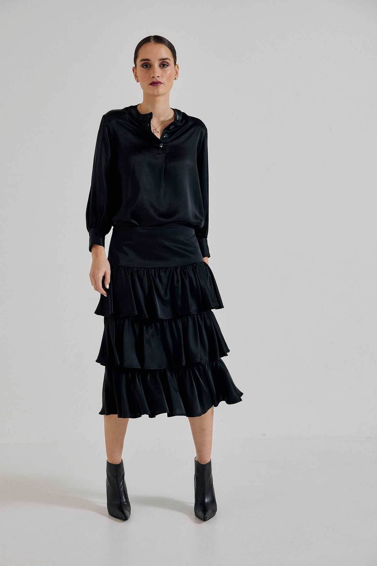 Lindsay Nicholas New York Elena Francesca Tiered Skirt - Image 1 of 4