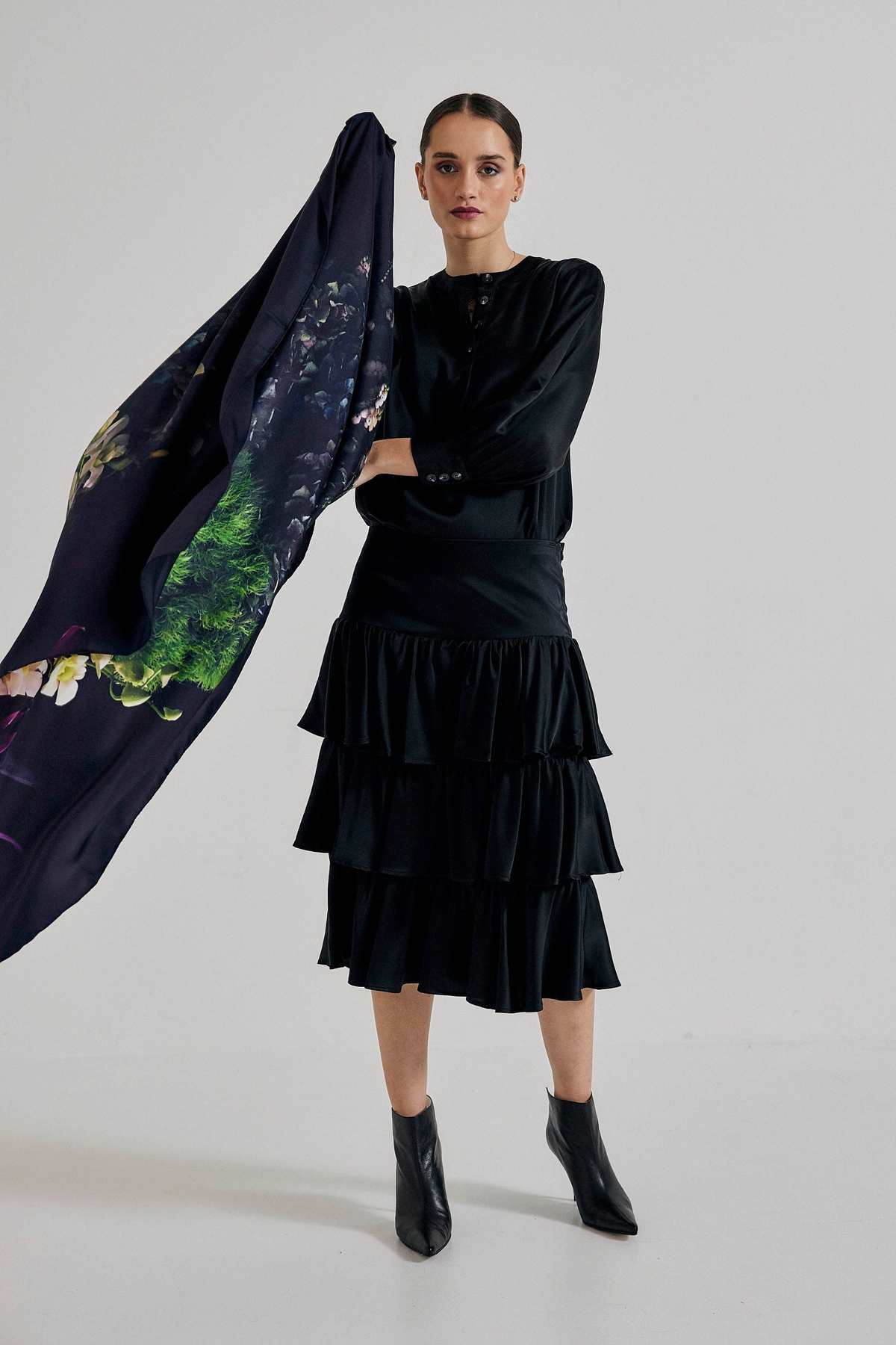 Lindsay Nicholas New York Elena Francesca Tiered Skirt - Image 3 of 4