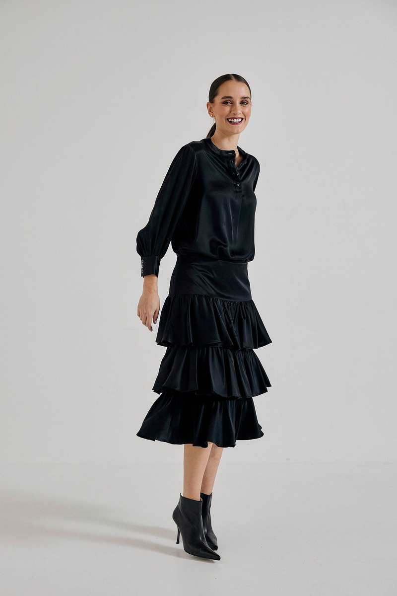 Lindsay Nicholas New York Elena Francesca Tiered Skirt