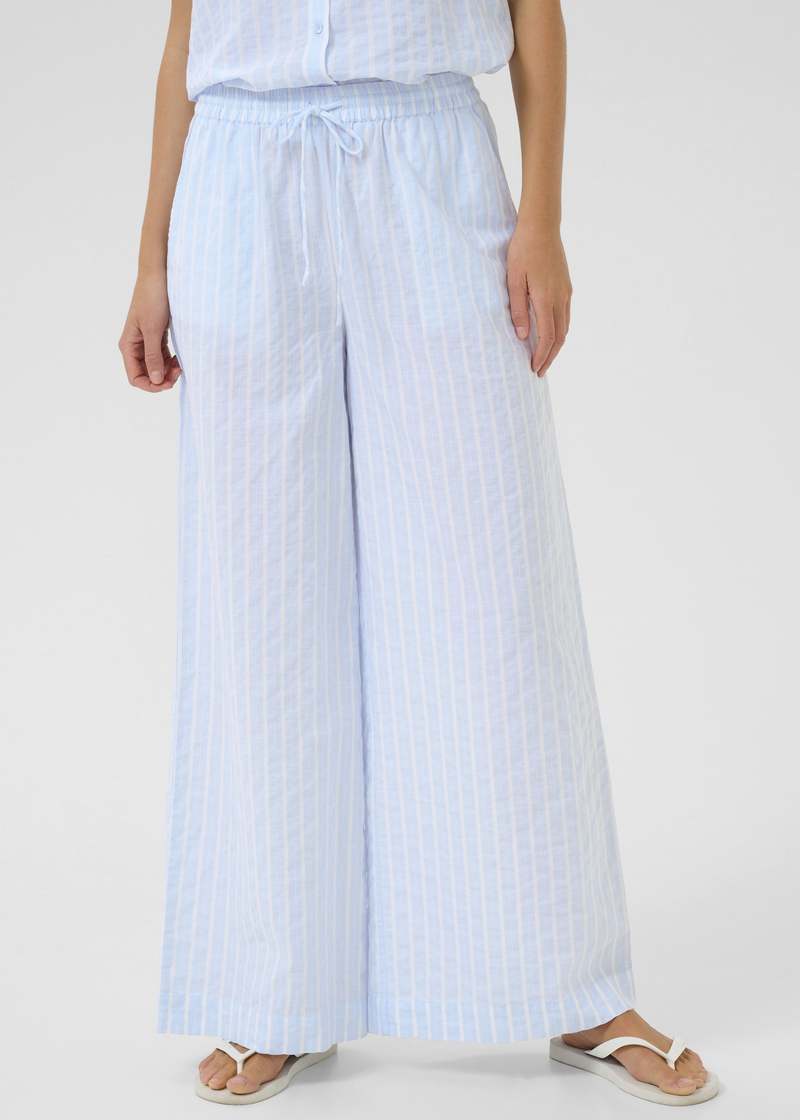 KAFFE Wide Leg Striped Pants