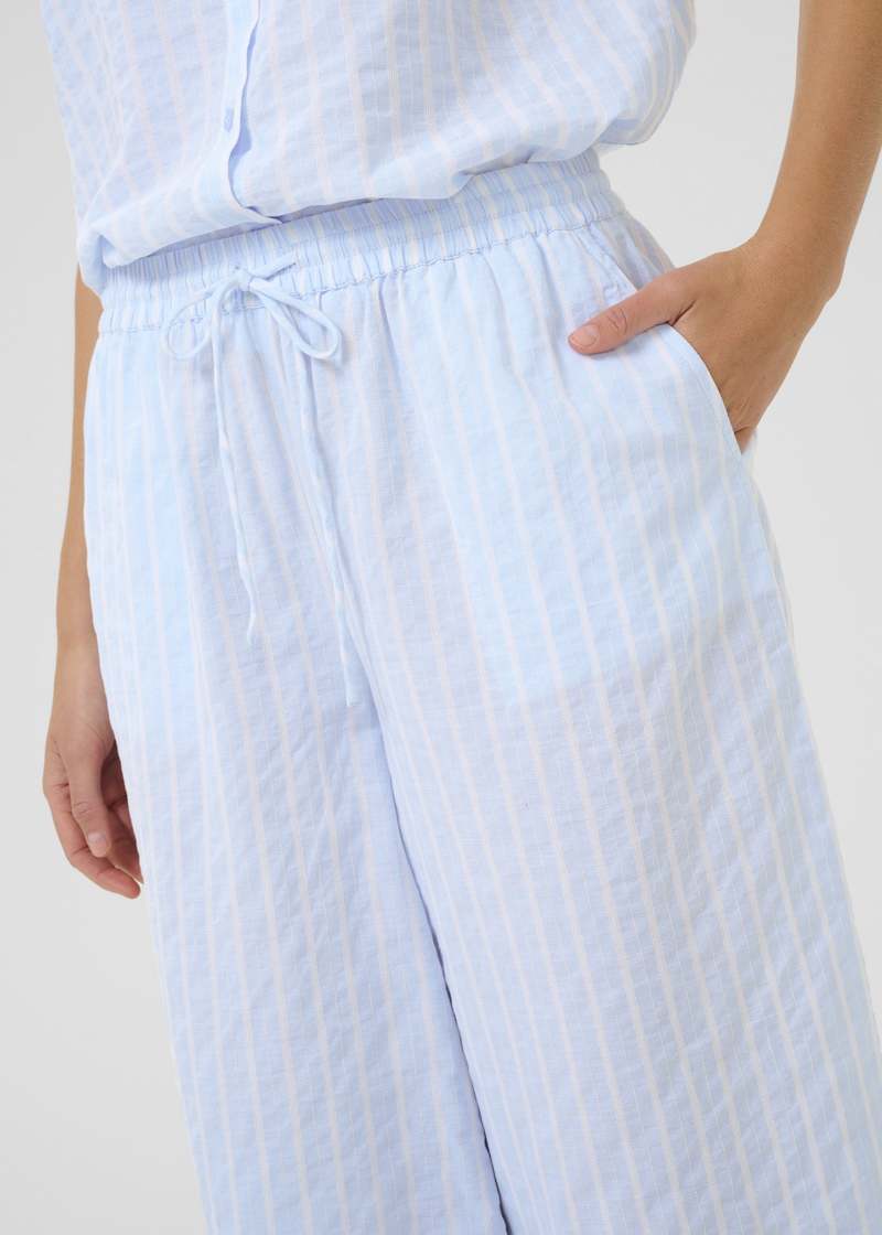 KAFFE Wide Leg Striped Pants