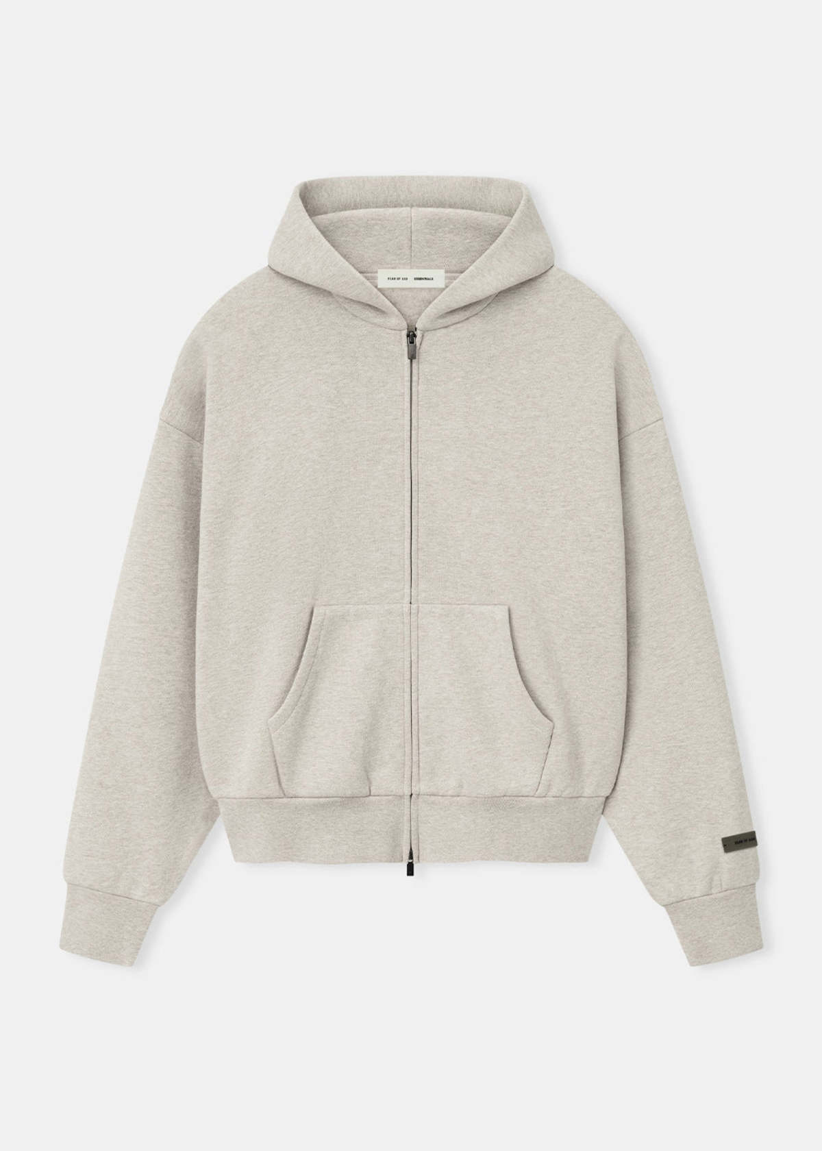 Fear of God Classic Full Zip Hoodie - Heather Stone | Garmentory